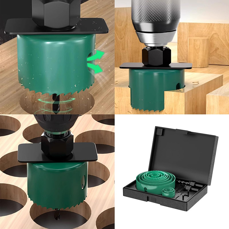 Набор корончатых сверл 19/8/5  – обзор и цена Woodworking Drill Bits